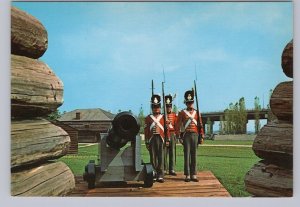 Soldiers, Cannon, Old Fort York, Toronto, Ontario, Chrome Postcard