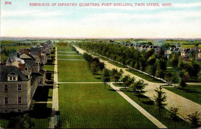 Minnesota Fort Snelling Birds Eye View Of Infantry Quarters