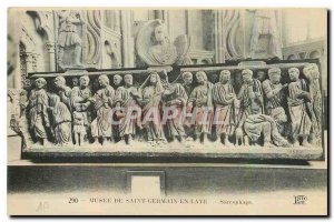 Old Postcard Musee de Saint Germain en Laye Sarcophagus