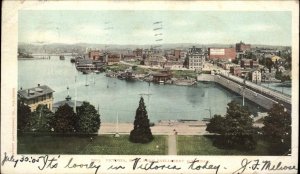 Victoria British Columbia Panoramic View Detroit Pub c1905 Vintage Postcard