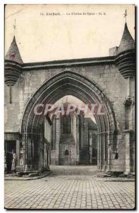 Corbeil Old Postcard The Cloister St Spire