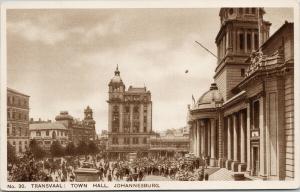 Town Hall Johannesburg South Africa No 30 Transvaal UNUSED Postcard E57