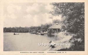 Kiamesha Inn Boat House - Kiamesha Lake, New York NY Postcard