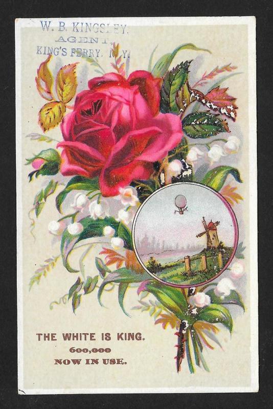 VICTORIAN TRADE CARD The White Sewing Machine is King