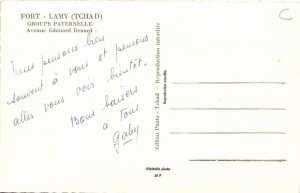 chad tchad, FORT LAMY, Av. Edouard Renard, Groupe Paternelle, Cars (1950s) RPPC