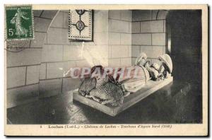 Old Postcard Loches Loches Chateau Tomb of & # 39Agnes Sorel