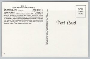 Aircraft~Spad VII~WWI~Air Force~Vintage Postcard 