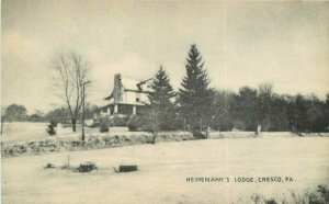 Collotype Heienman's Lodge Cresco Pennsylvania 1920s Postcard 21-4010