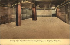 Los Angeles California CA Safe Deposit Vaults Security Bldg c1910 Postcard