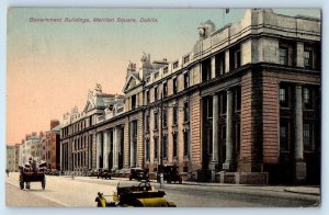 Dublin Ireland Postcard Government Buildings Merrion Square 1929 Vintage