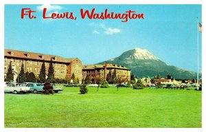 Postcard BUILDING SCENE Fort Lewis Washington WA AS4700