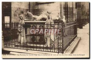 Old Postcard Nantes Death Grave of the Carmelites erected in the cathedral