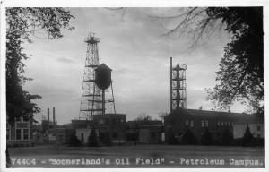 F22/ Norman Oklahoma RPPC Postcard 1944 Soonerland Oil Field Wells