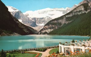 Vintage Postcard Lake Louise Mount Lefroy Victoria Glacier Banff National Park