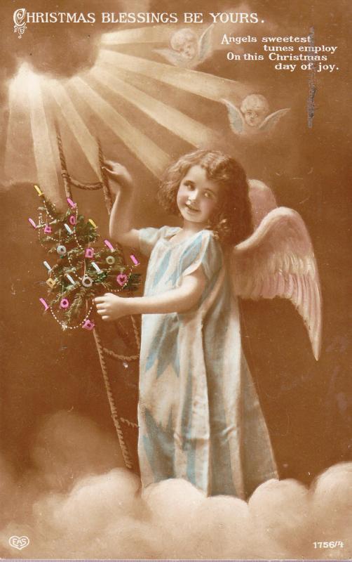 Christmas Angel Photo Card 1912