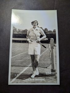 Mint England Athlete RPPC Postcard Tennis Player Miss K E Stammers