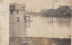 J70/ Warren Ohio RPPC Postcard c1913 Flood Disaster Homes 246