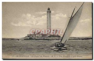 Old Postcard Marseille Planier Light