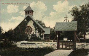 Rye Beach New Hampshire NH Church c1900s-20s Postcard