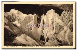 Old Postcard Chamonix Ice Pyramids Glacier des Bossons