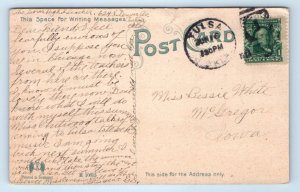 TULSA, OK Oklahoma ~ GLEN POOL OIL FIELDS  c1910s Stecher Litho Co. Postcard