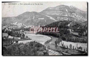 Old Postcard Lourdes Vue Generale And The Pic Du Jer
