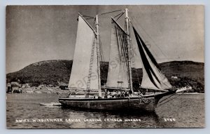 K1/ Camden Maine RPPC Postcard c1950  Harbor Windjammer Schooner 79