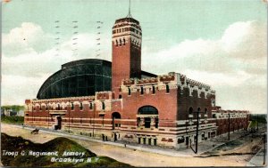 Postcard NY Brooklyn Troop C. Regiment Armory Rotograph #25 B 1909 S46