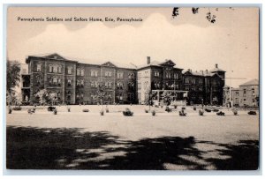 View Of Pennsylvania Soldiers And Sailors Home Building Erie PA Vintage Postcard