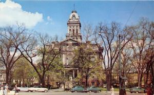 Newark Ohio~Licking County Courthouse~Public Square~Classic Cars~1950s Pc