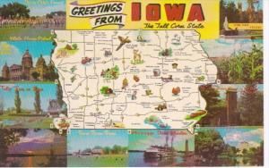 Greetings From Iowa With Map