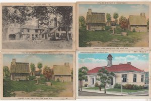 Bullet House Concord Mass Pioneers Village 4x Old Postcard