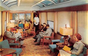 Sun Lounge Seabord Railroads Silver Meteor Railroad, Train Postcard