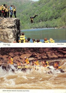 2~4X6 Postcards  New River, WV West Virginia  JUMP ROCK & WHITE WATER RAFTING