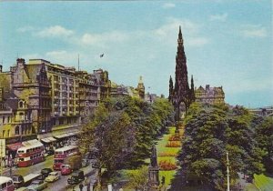 Scotland Edinburgh Scott Monument & Princes Street