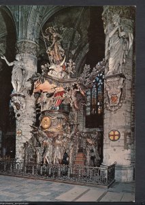 Belgium Postcard - The Pulpit, Cathedral of St Michael, Bruxelles  RR1385