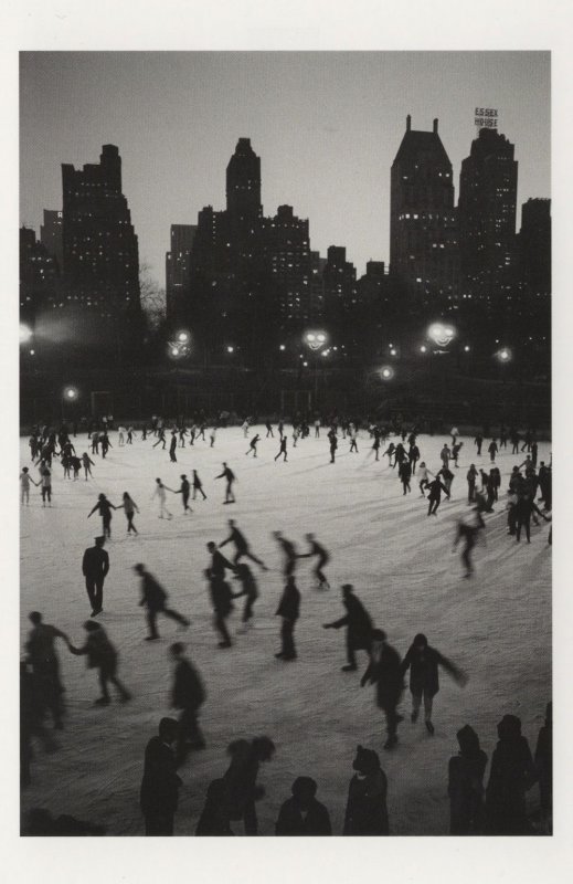 1960s Roller Skates Skating In New York City America Night Postcard