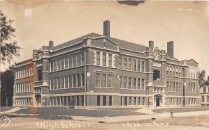 Nebraska Ne Real Photo RPPC Postcard BEATRICE High School Building 1918 5