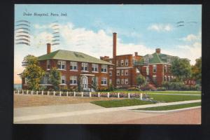 PERU INDIANA DUKE HOSPITAL BUILDING VINTAGE POSTCARD WEBER ST. LOUIS MISSOURI