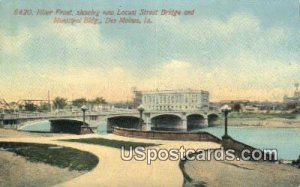 River Front, Locust Street Bridge - Des Moines, Iowa IA