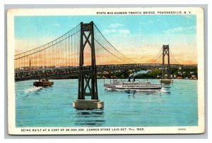 Vintage 1929 Postcard Mid Hudson & Passenger Boats Poughkeepsie New York