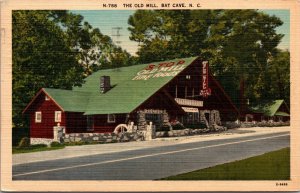 Linen Postcard The Old Mill in Bat Cave, North Carolina~3381