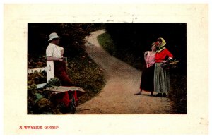 A Wayside Intruder , Women walking on country road