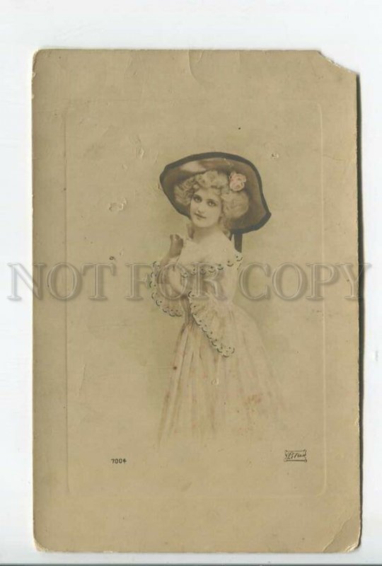 462464 FASHION Lady Actress DANCER in Hat Vintage PHOTO postcard