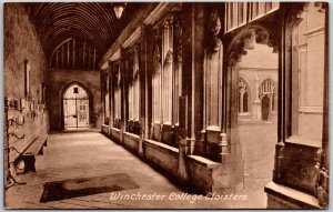 College Cloisters War Memorial Winchester England Postcard