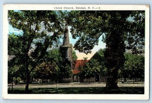 Raleigh North Carolina NC Postcard Christ Church Chapel c1920 Vintage Antique