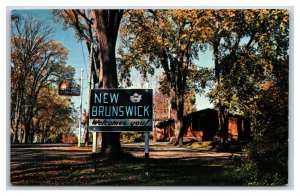 Sign For Travel Bureau St Stephen New Brunswick Canada UNP Chrome Postcard S15