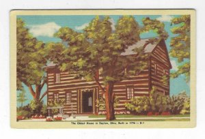 1940's The Oldest House in Dayton, Ohio (Built in 1796) Linen Postcard 