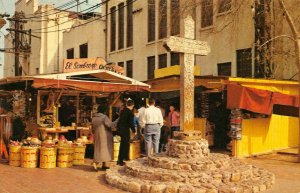 OLVERA STREET Los Angeles, CA El Sombrero c1950s Chrome Vintage Postcard