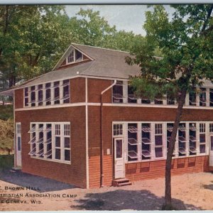 c1910s Lake Geneva, WI Young Men's Christian Association Camp IE Brown Hall A200